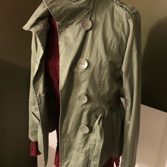 Last Kiss Khaki Green Jacket Size L - Picture 3 of 7